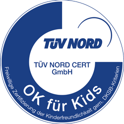 TÜV Nord Prüfzeichen "Ok für Kids"